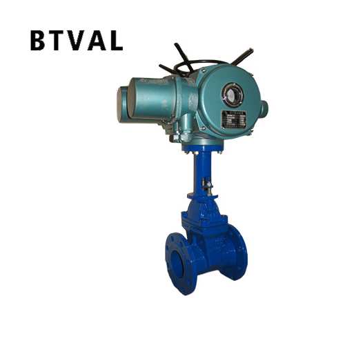 Open pole electric gate valve