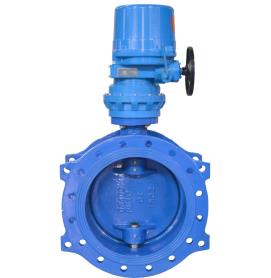 Flanged double eccentric butterfly valve